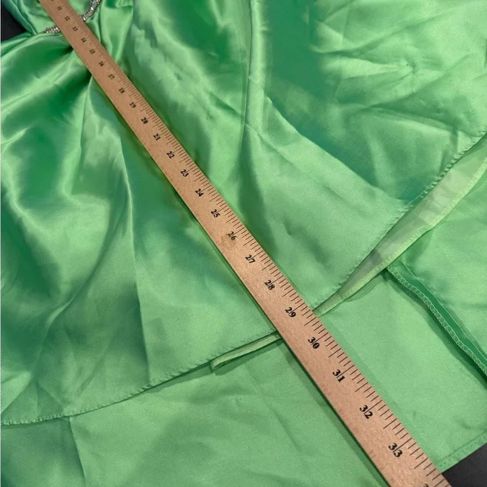 Bonnie Jean Mint Green Dress with Metallic Accent